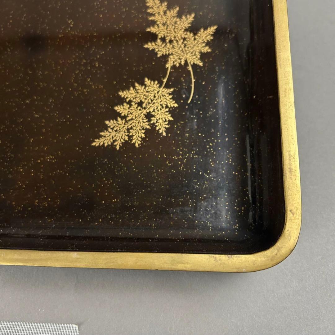 蒔絵黒漆盆 2点 X-81