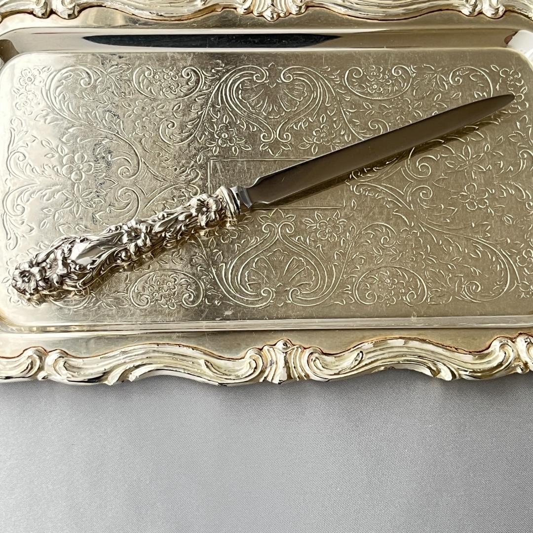 【Gorham】 アールヌーボー レターオープナー / レターナイフ【純銀】