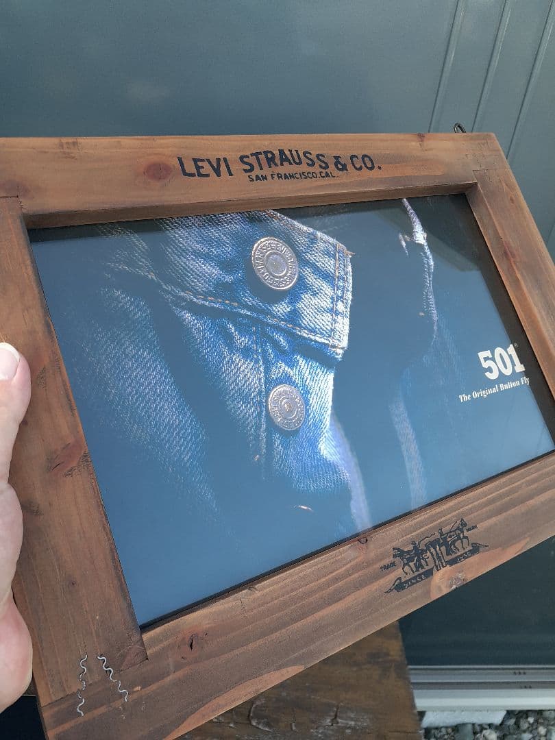 リーバイス　非売品 ディスプレイ木製 額