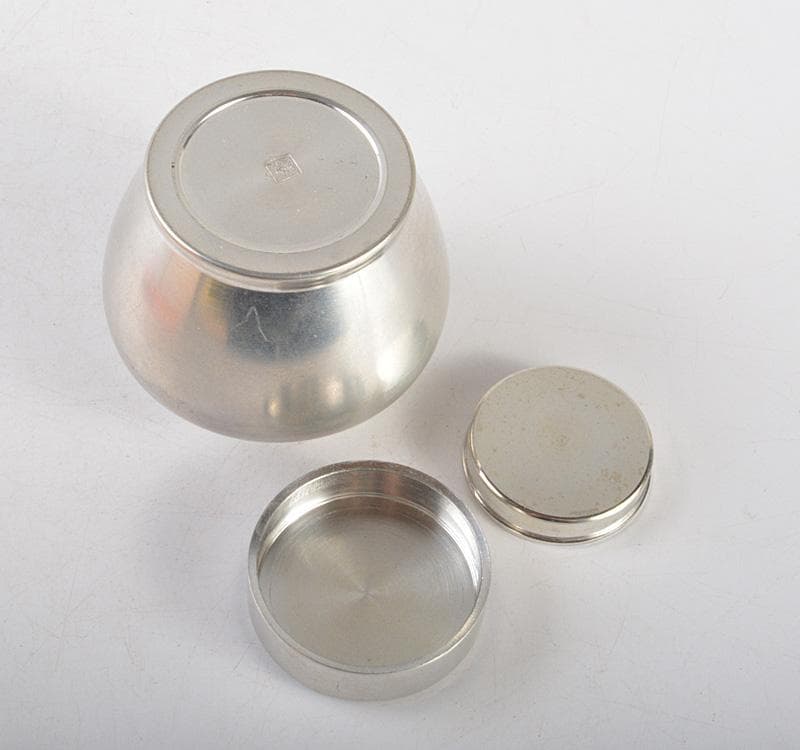 煎茶道具　古錫　乾茂號造　茶壷　茶心壷　約247g　M　R5179