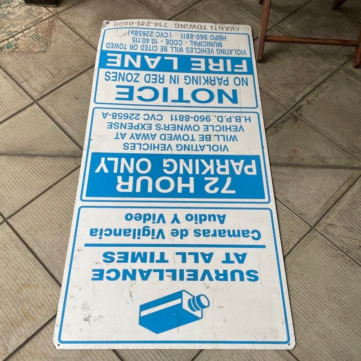 実物大型！ビンテージ看板ロードサインUSA製アメリカ道路標識/50s60s70s