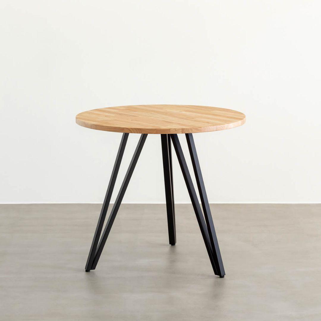 kanademono THE CAFE TABLE ラバーウッド ラウンド 80