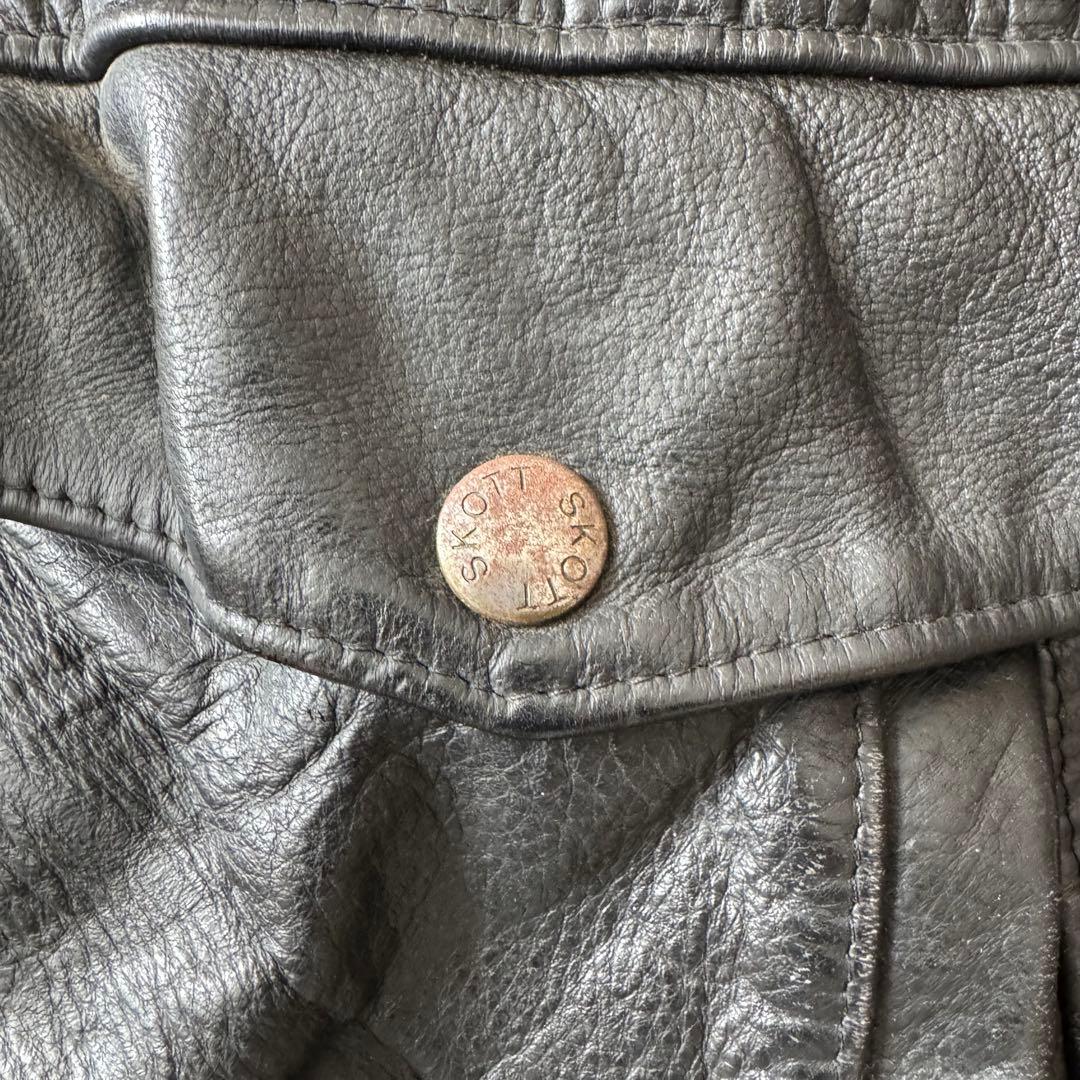 〖今見てる人だけ価格‼️〗90s レザージャケット 本革 ブラック 短丈