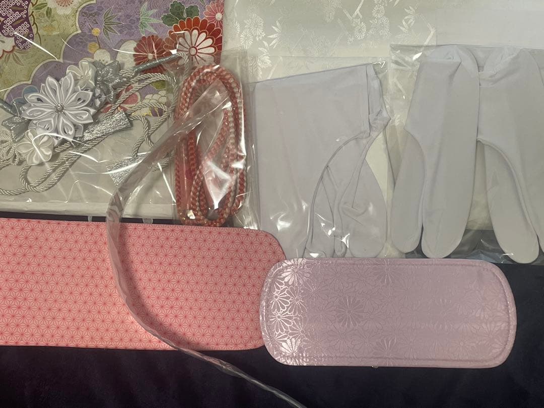 専用　振袖 着物　ピンク✖️シャンパンゴールドクリーム系 刺繍　一式