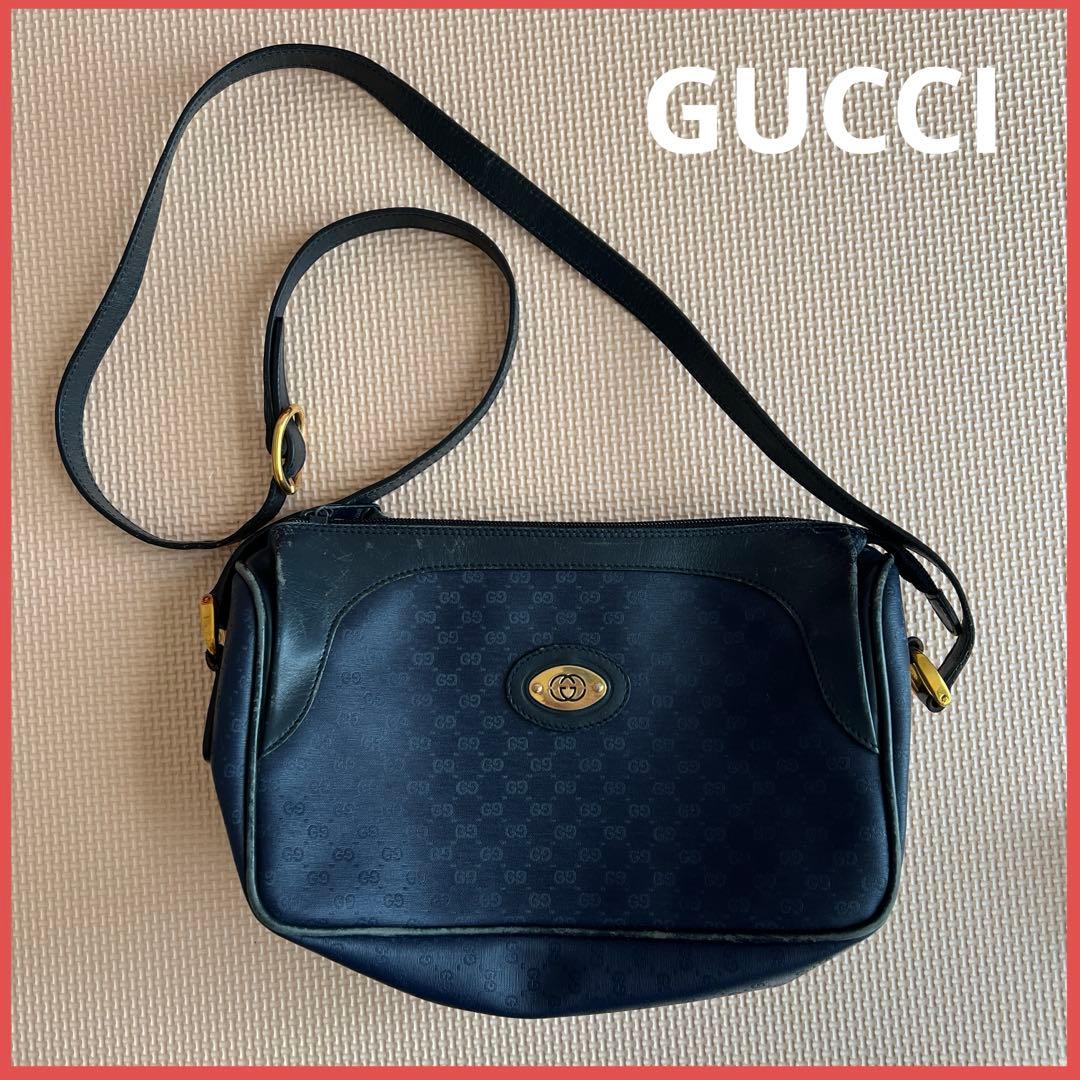 GUCCI グッチ GG ショルダーバッグ ネイビー