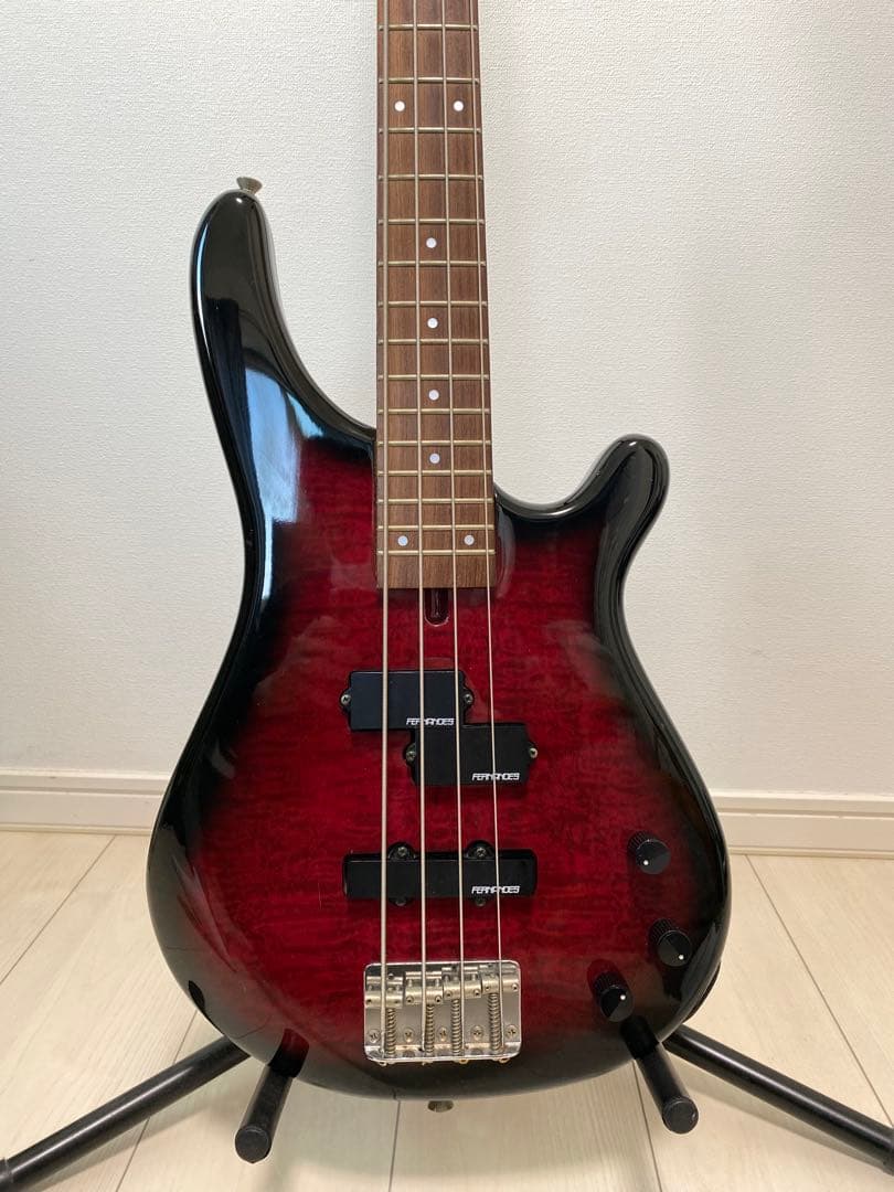 FERNANDES FRB-40 深紅キルト 美品 ギグバッグ付
