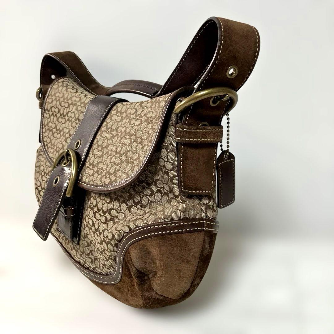 K*o様 COACH ワンショルダー ホーボー キャンバス×レザー ×スエード