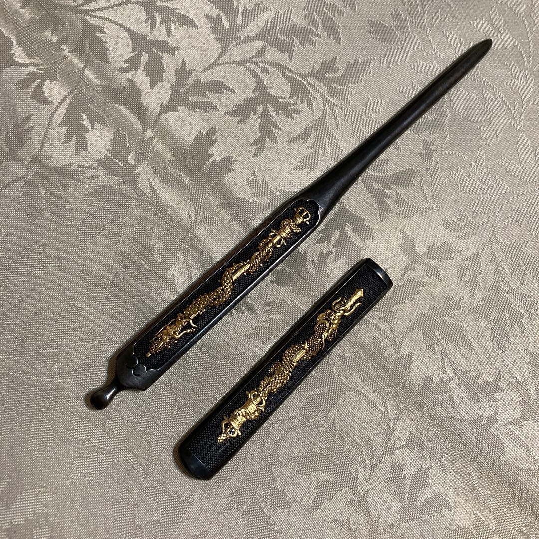 小柄　笄　倶利伽羅剣の図