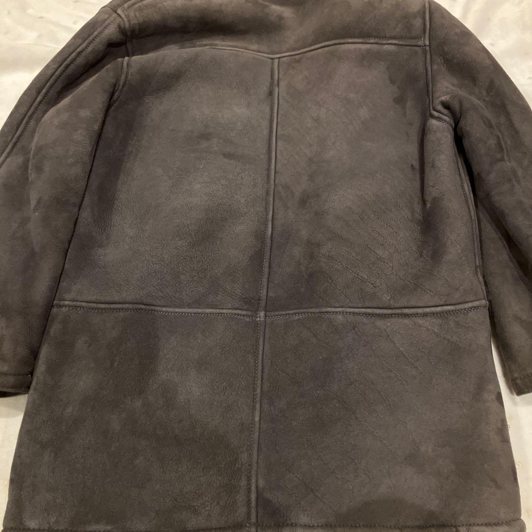 Simon 本革 シングル　ムートンコート　グレー系　ユニセックス　40