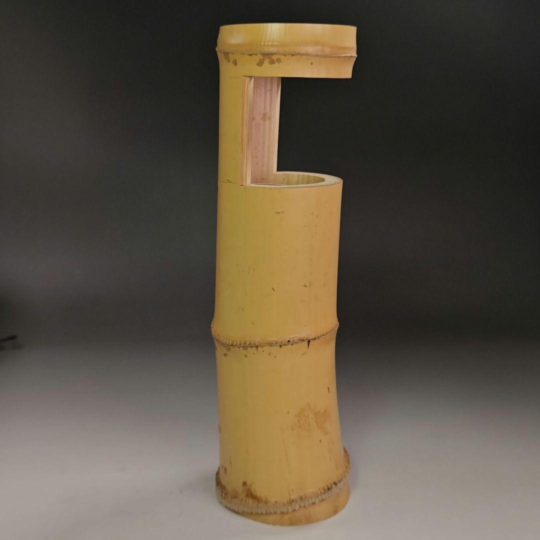 イ916 花器『宗春作』『竹一重切花入　銘　好日　大徳寺　柳紹尚　極箱』茶道具