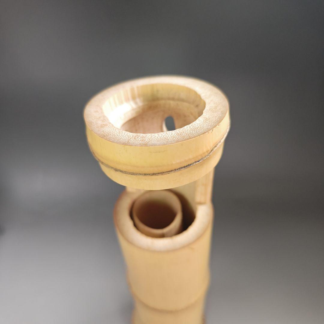 イ916 花器『宗春作』『竹一重切花入　銘　好日　大徳寺　柳紹尚　極箱』茶道具