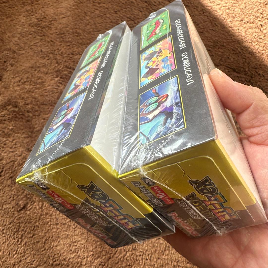 引退品メガドリームex未開封シュリンク付き2box +自引きカード+カード関連品