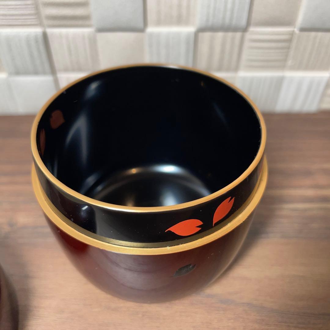 【茶道】大棗　夜桜蒔絵　吉田華正