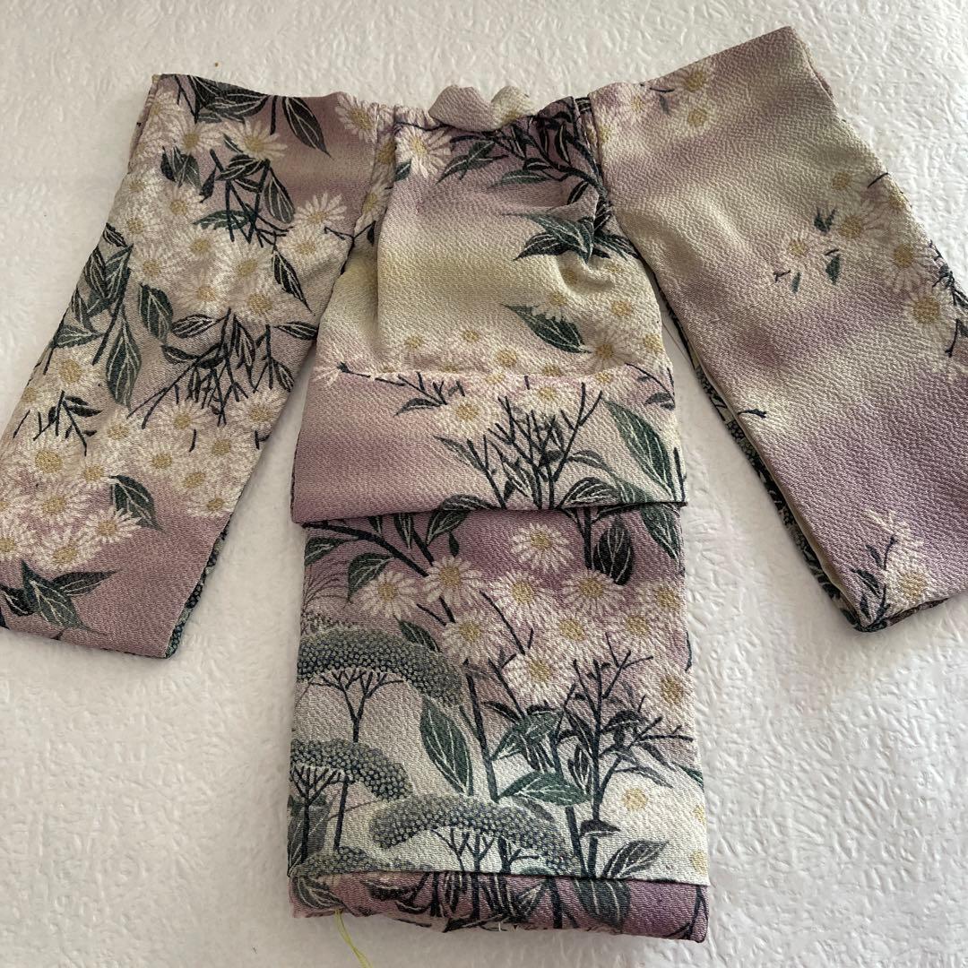 10147 人形の着物　江戸ちりめん　古布　6号