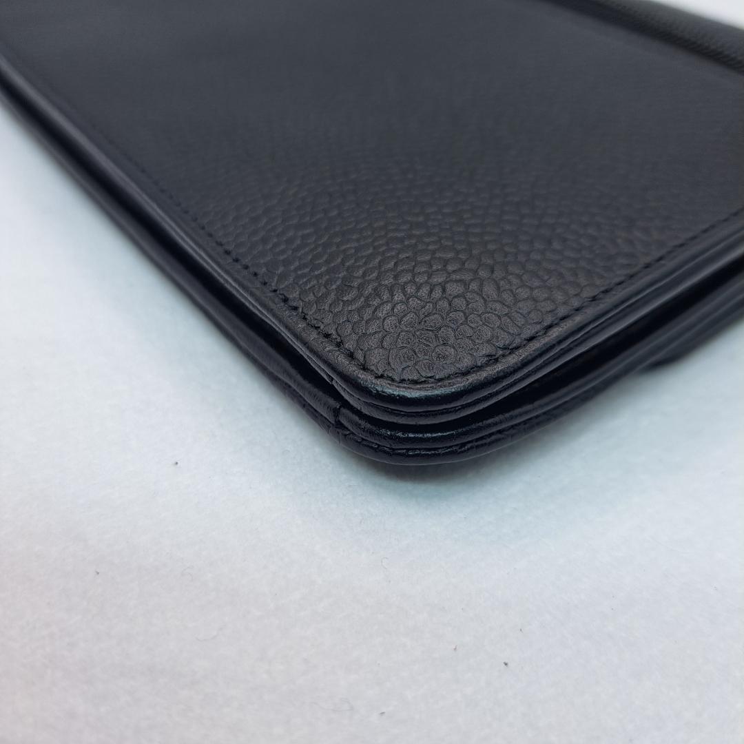 K*n様 CHANEL　デカココ　二つ折り財布　キャビアスキン　長財布　財布