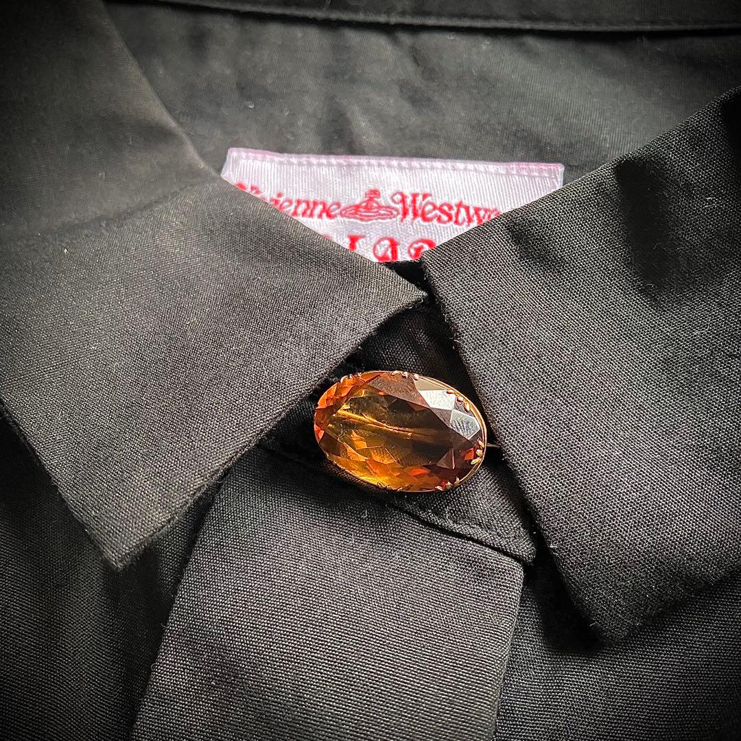 k10 イギリス　ジョージアン　シトリンブローチ