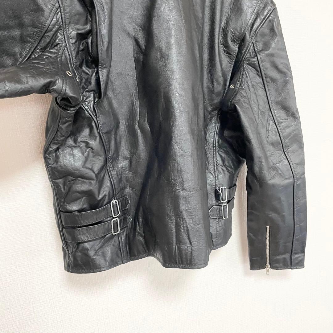 ホーンワークス 本革 シングルライダース ブラック アメカジ