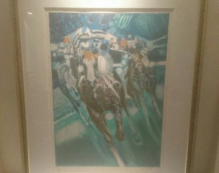 新品 馬騎手の絵画