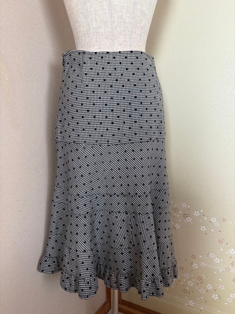 tricot COMME des GARCONS フレアスカート 白黒ドット