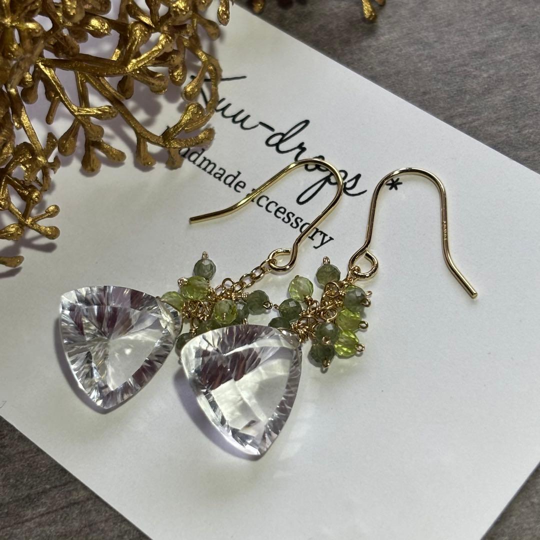 【専用です】14kgf✴︎クロムダイオプサイトブレスレット・水晶サファイアピアス