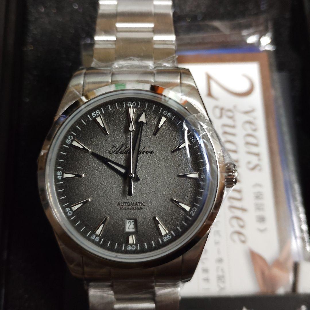 ADDIESDIVE 自動巻き時計 グレー ステンレス