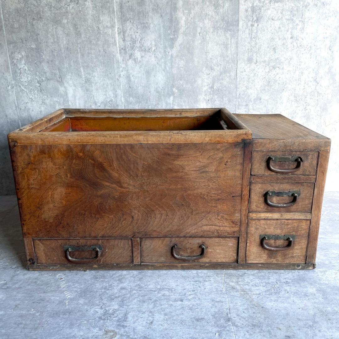 昭和レトロ 長火鉢 5杯 引き出し 古道具 アンティーク