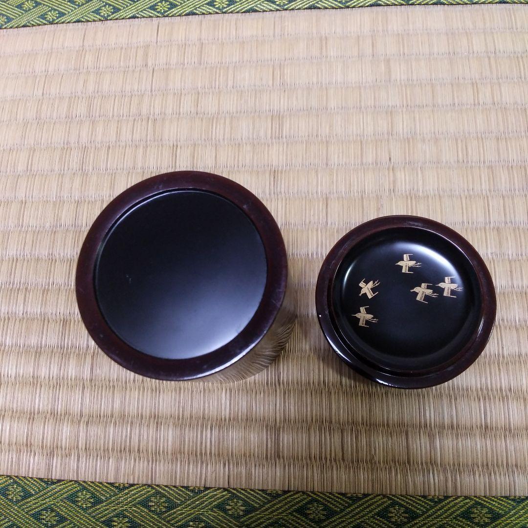 茶道具 汐汲蒔絵 寸切 棗 西村松雲 作