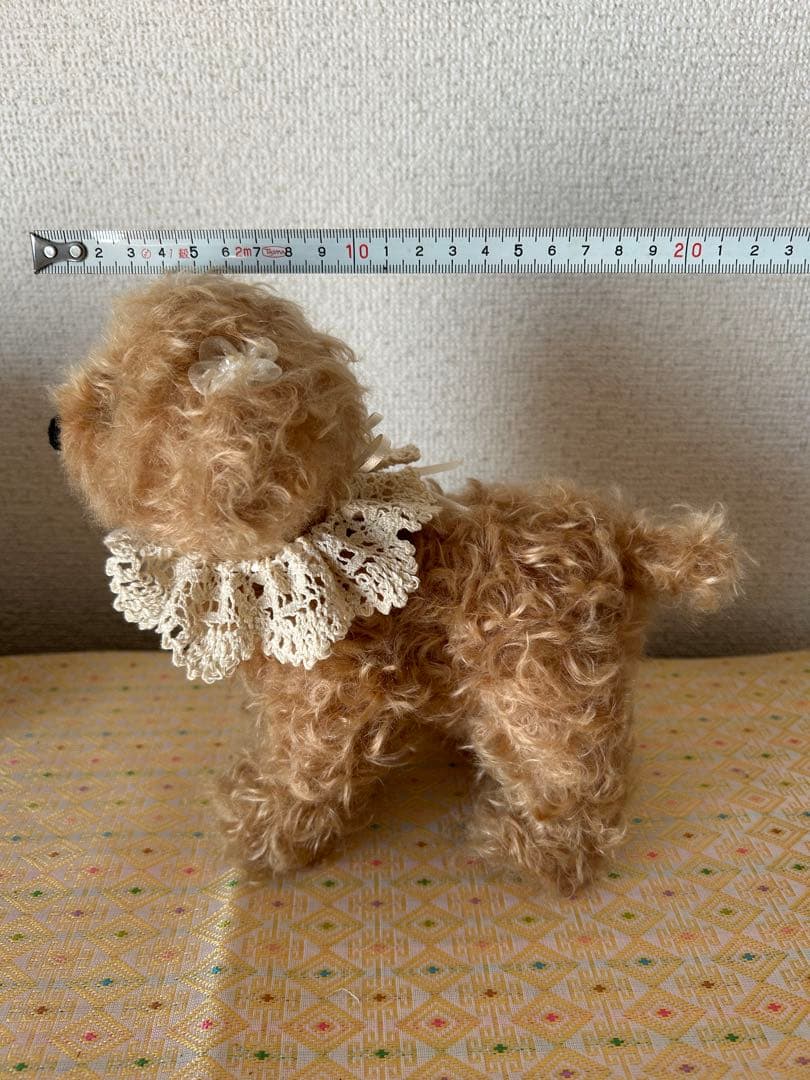 ハンドメイド：テディベア　ワンコ（トイプードル）　2501