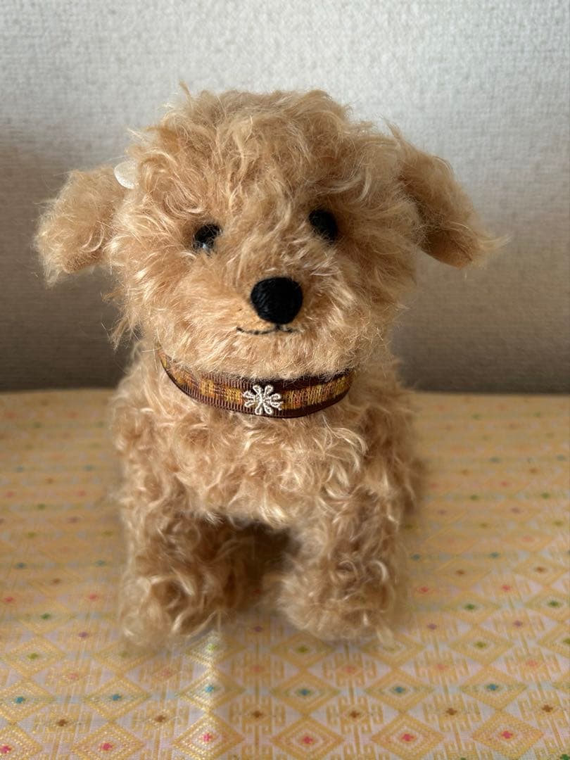 ハンドメイド：テディベア　ワンコ（トイプードル）　2501