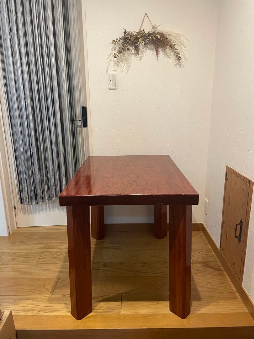 欅ケヤキ1枚板無垢材ダイニングテーブル　天板厚50㎜