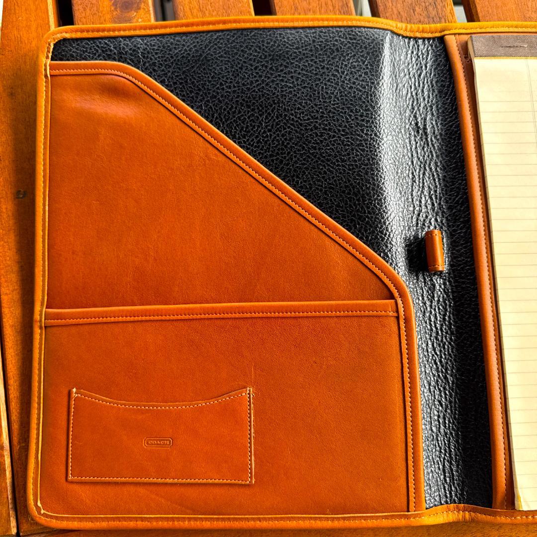 新品未使用、自宅保管COACH レザー ノートパッドブラウン