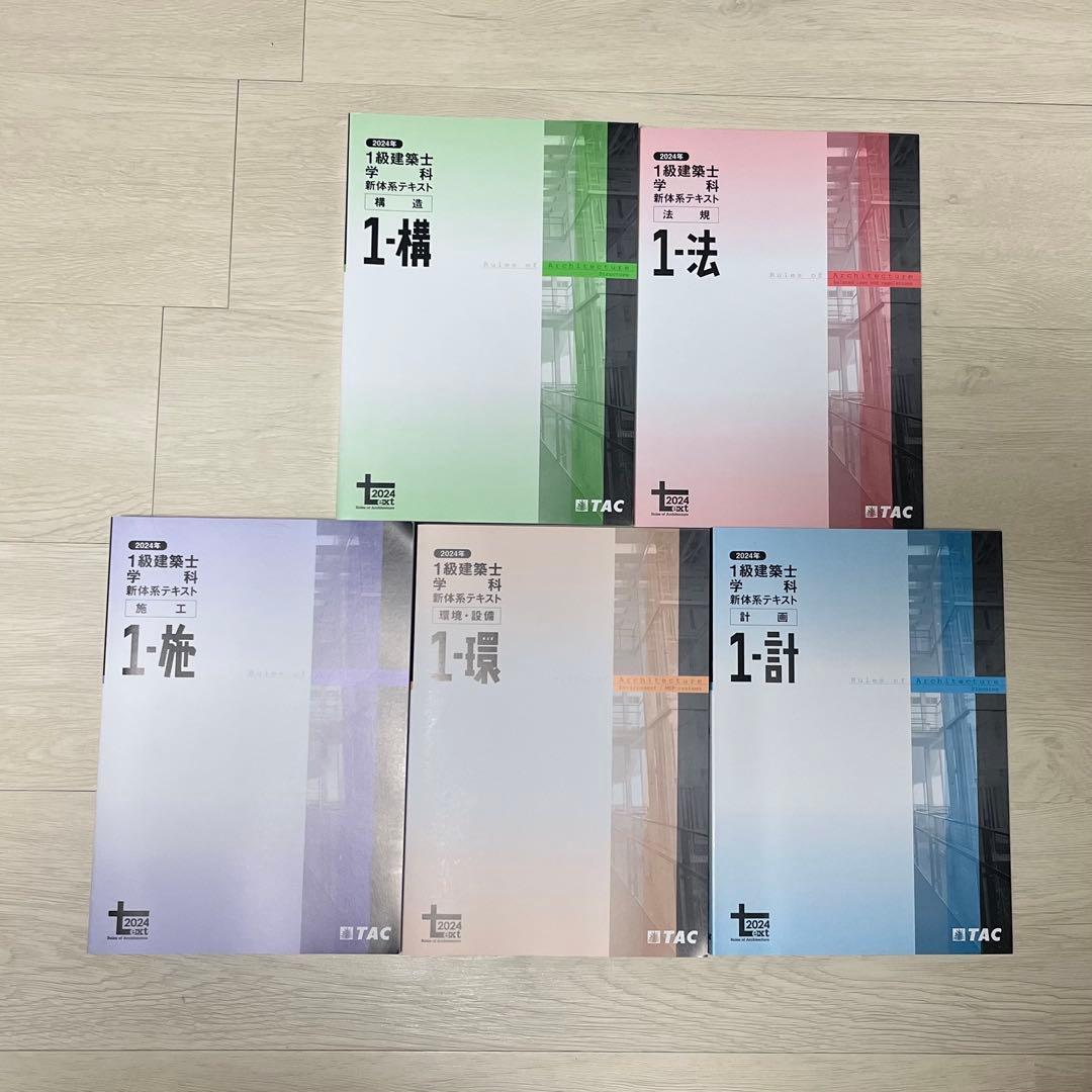 【ほぼ未使用品】TAC 1級建築士試験 問題集 2024 全10冊セット