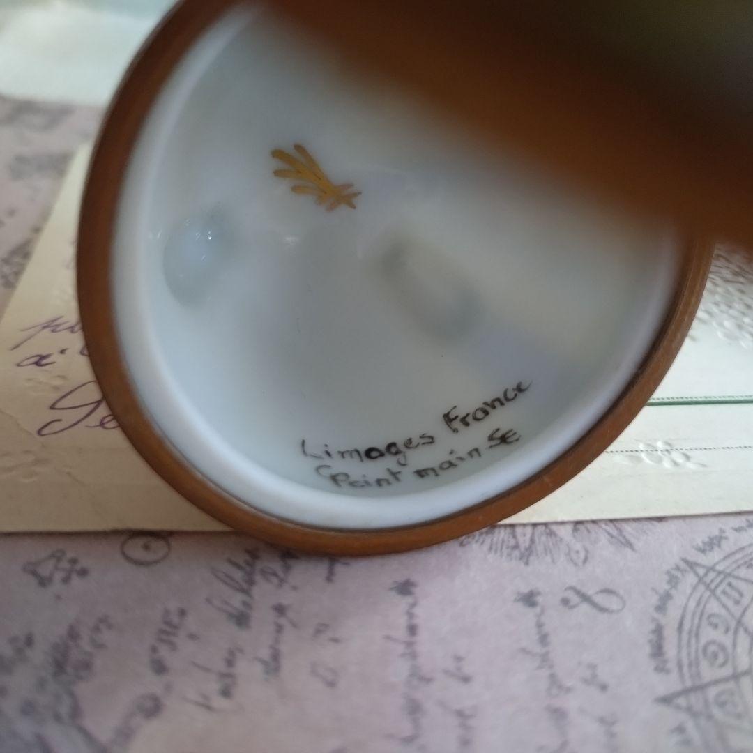 リモージュボックス　エッグ型　たまご型　卵　　猫足　フランス製　ヴィンテージ