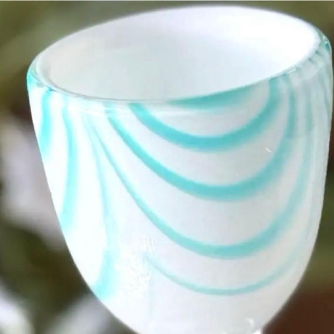2190様感謝‼️愛らしい薄荷色の氷コップ‼️水色❌乳白氷コップ 1客