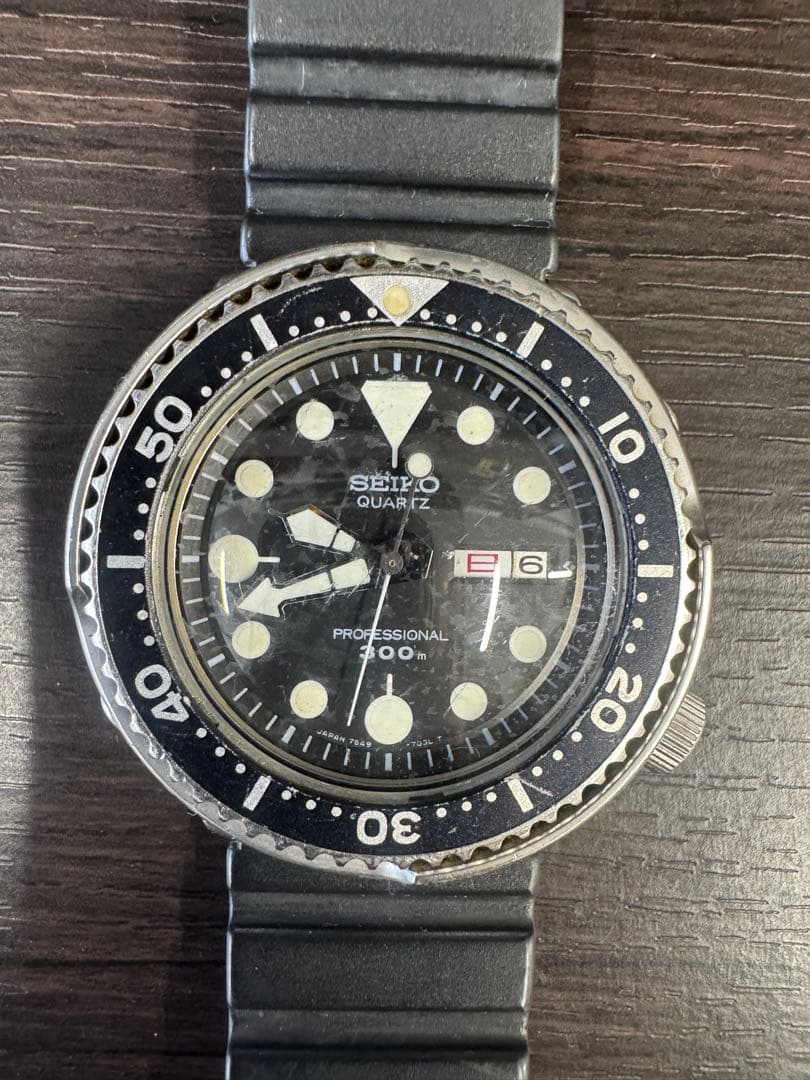 SEIKO ツナ缶 ダイバー クォーツ 不動品 300m プロフェッショナル