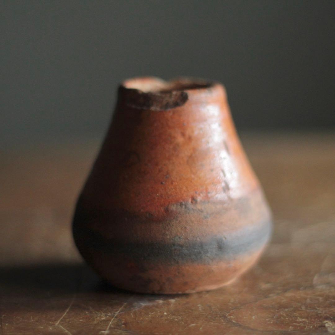 赤あがり 塩笥形 盃 ぐい呑み 小壺 古美術 古道具 アンティーク