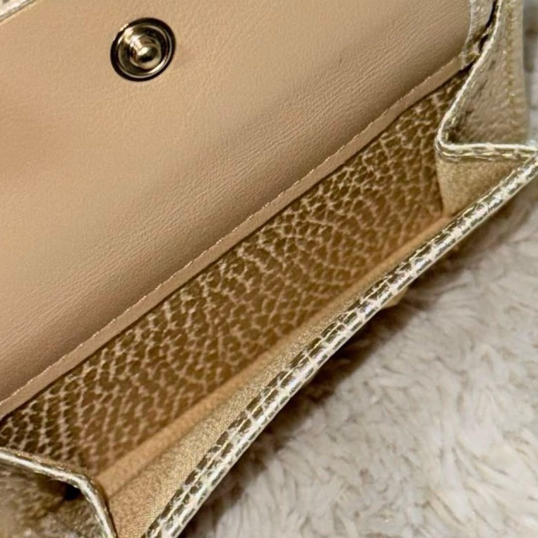 ⭐️新品未使用⭐️　ジミーチュウ　NEMO　スタースタッズ　三つ折り財布　ゴールド