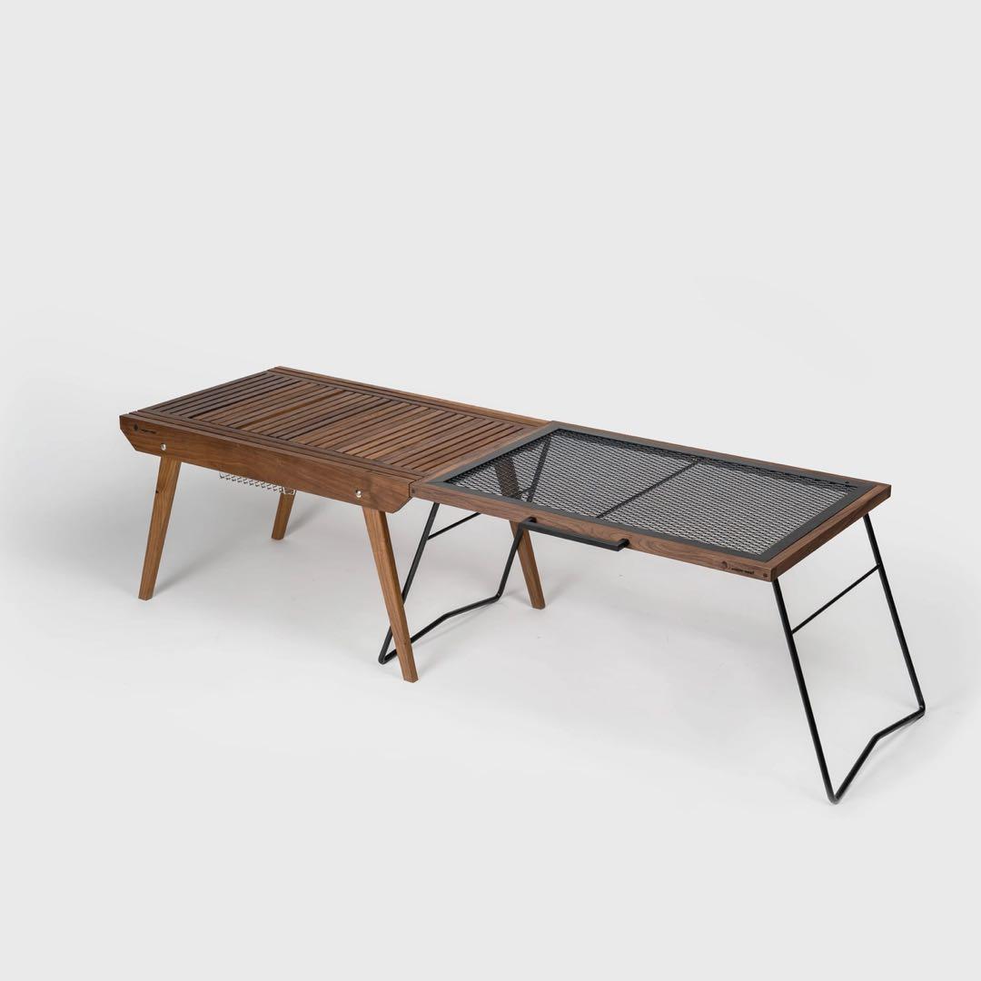 【KING】J unique wood ラストグリルテーブル タフテーブル