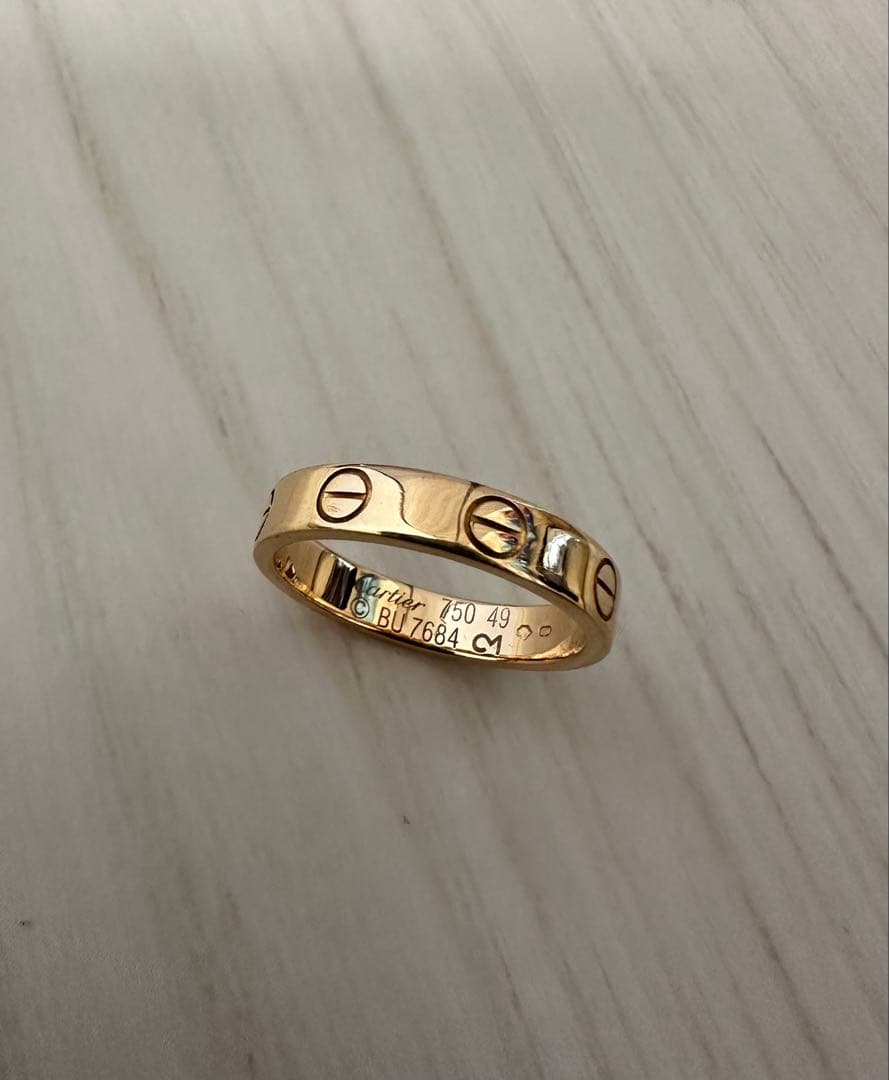 カルティエ　ミニラブリング　49号（9号）　ピンクゴールド（1/6まで出品）