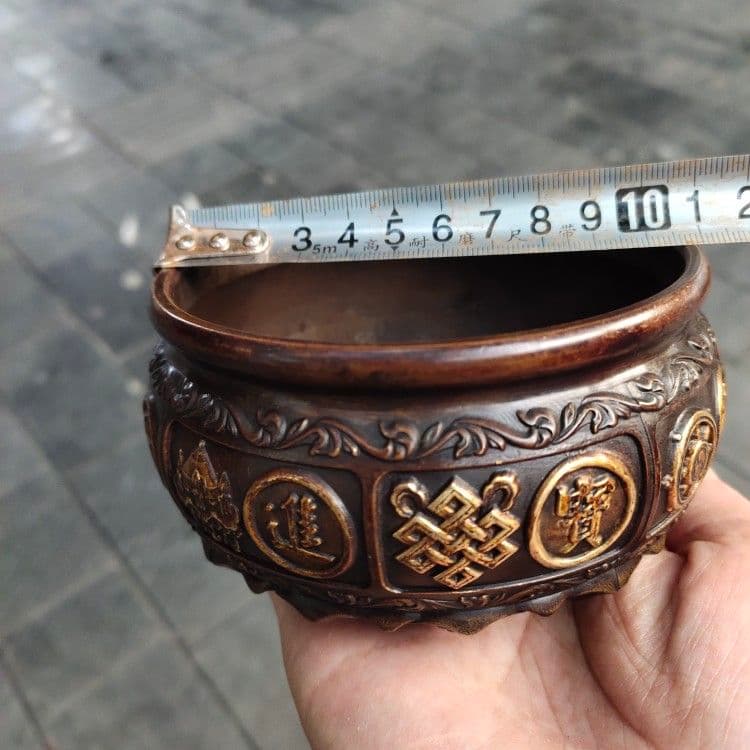 銅器 有求必応灰皿 祥雲紋香炉 装飾品 工芸品 置物