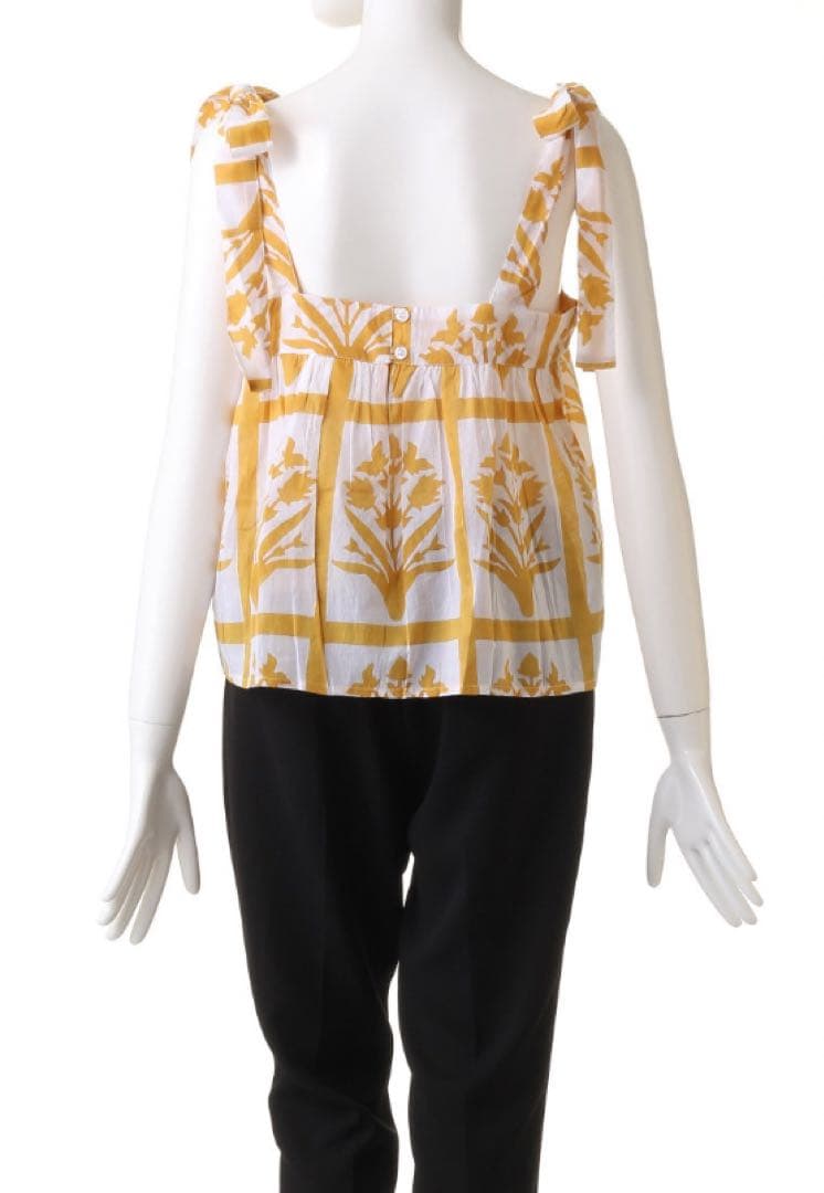 新品⭐︎EMMA TANK PALLADIO GRID リボンショルダーブラウス