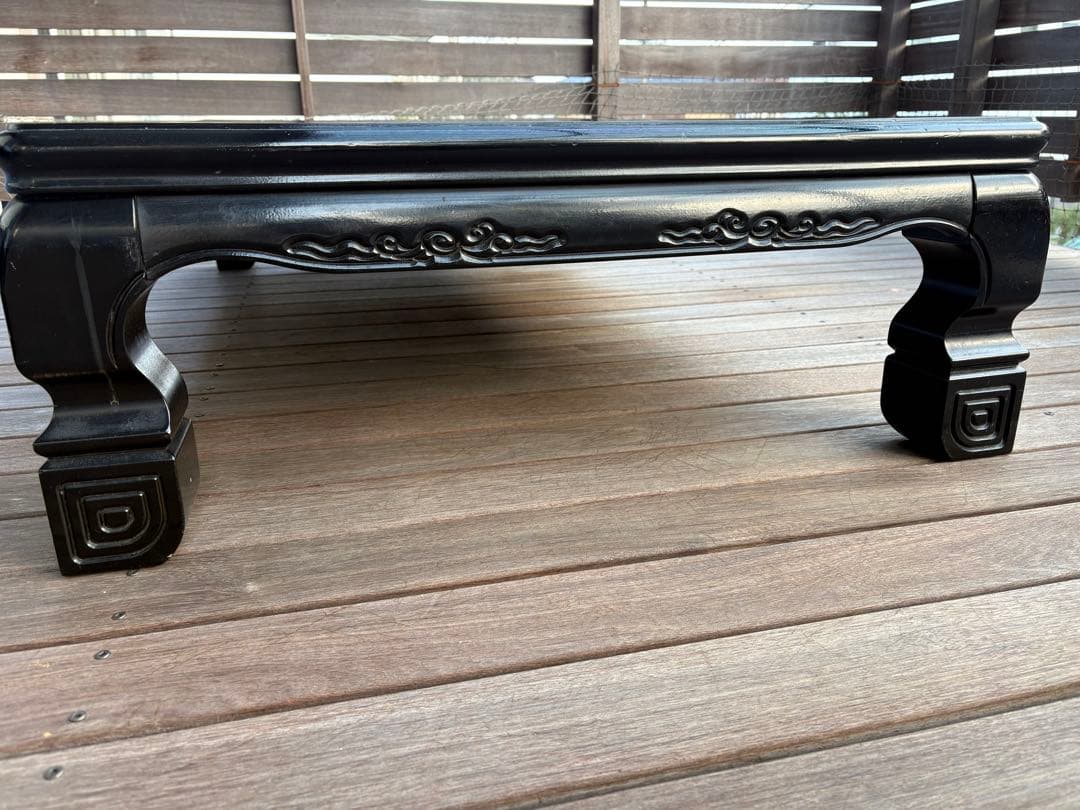 座卓 ちゃぶ台　漆調　光沢高級　アンティーク　昭和レトロ　古民家和室　値段交渉可