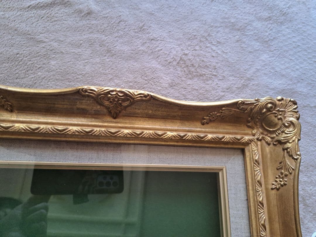 油絵額縁　F4　ゴールド