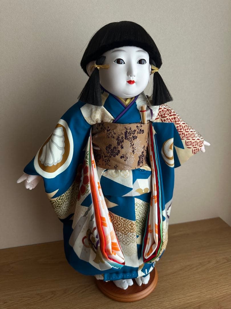 市松人形☆京人形細工司　伊東久重☆可愛い前掛け