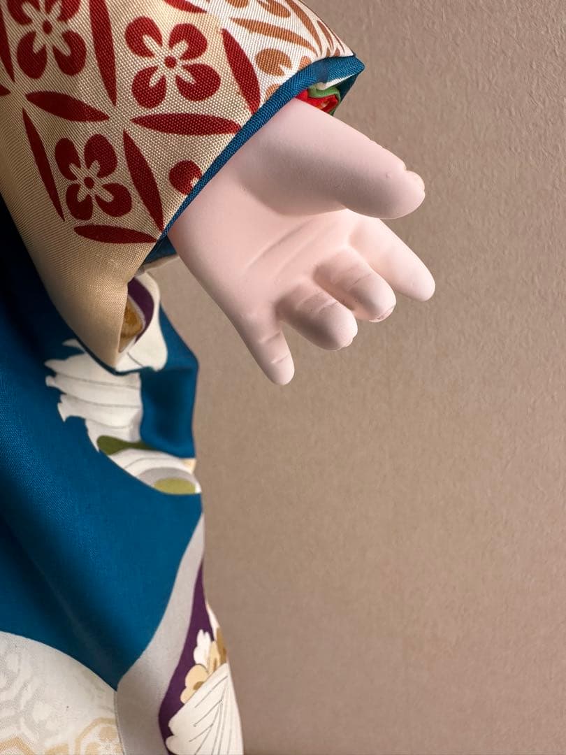 市松人形☆京人形細工司　伊東久重☆可愛い前掛け