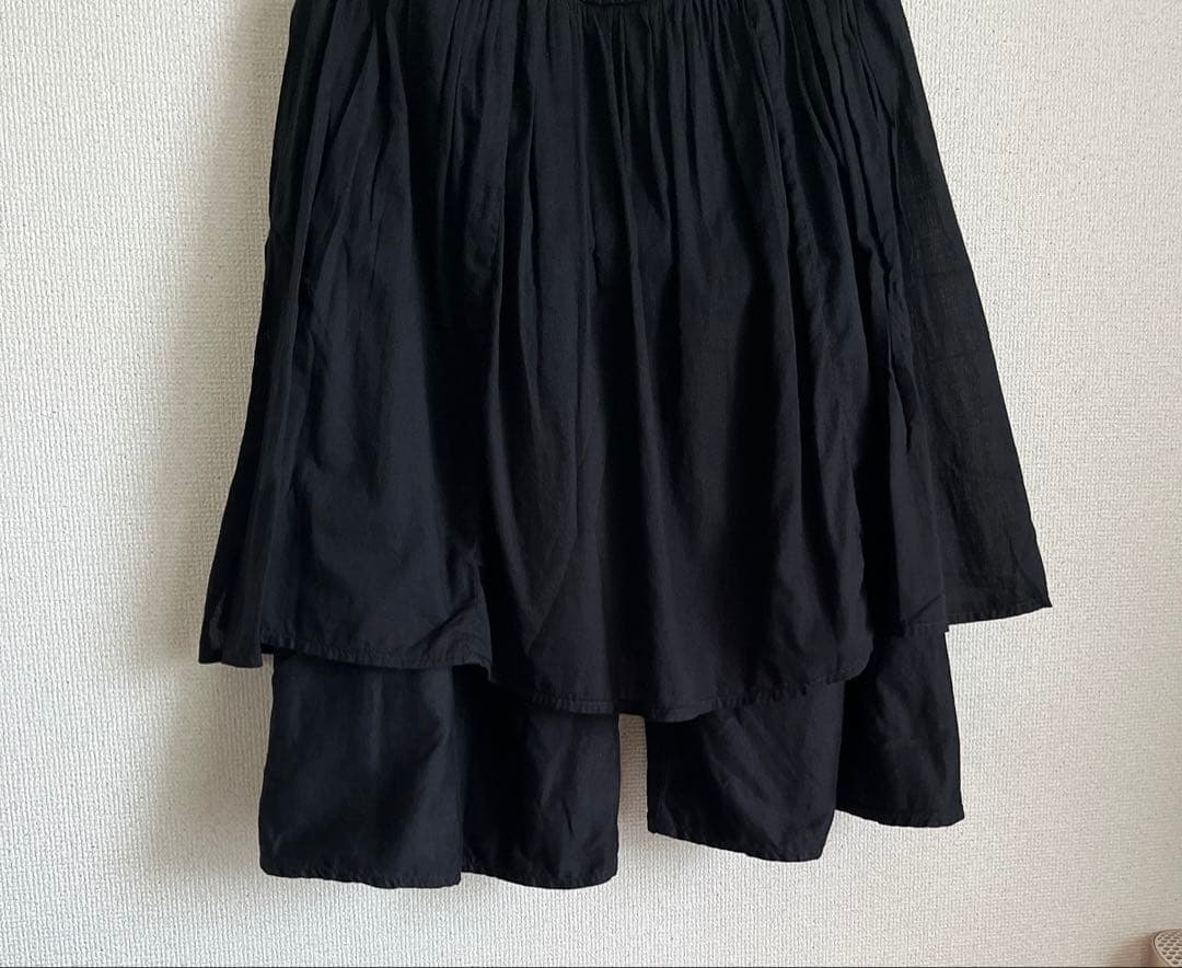 KAPITAL キャピタル　スカート風パンツ　ブラック　サイズ1 フリルパンツ