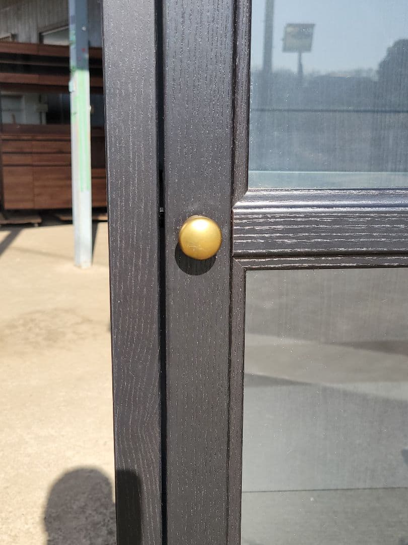 やっほーIKEA イケア ガラスキャビネット スリム コレクションケース