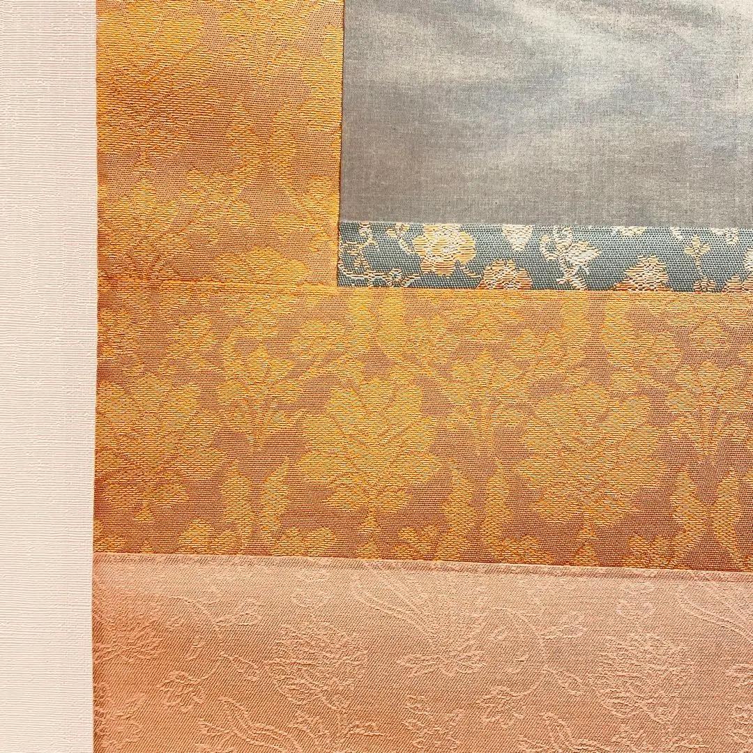 3068 横山大観 「曳船」 工芸印刷 絹本 日本画 掛軸 おもてなし