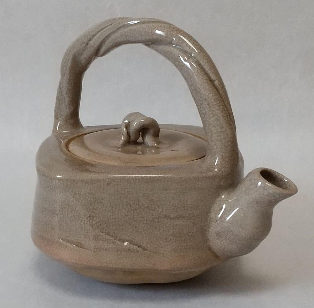 萩焼 水指し 松綠