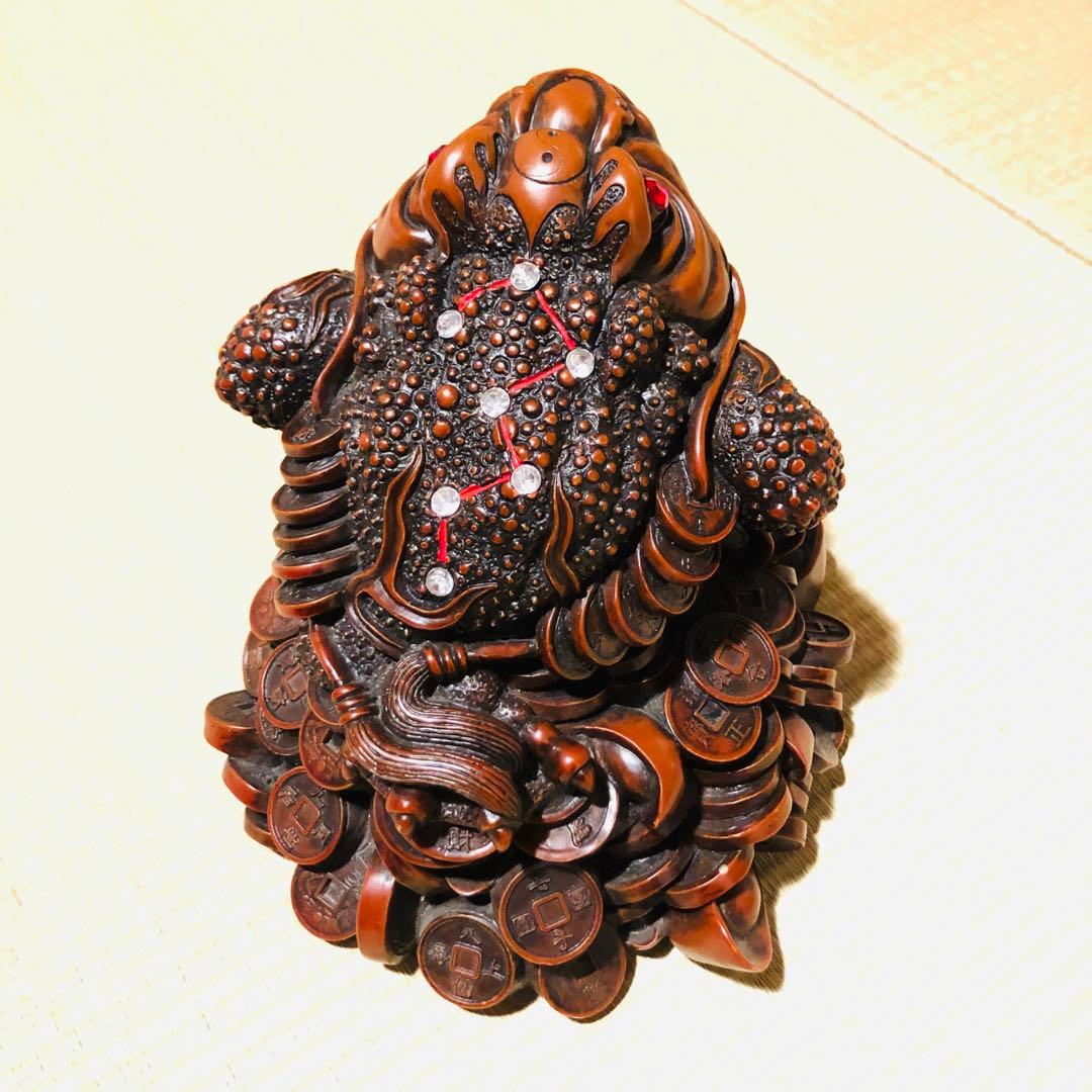 【R R R】三脚蟾蜍 銭蛙 風水 置き物 商売繁盛金運アップ 縁起 幸運